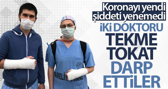 Bir Maganda İki Doktoru Tekme-Tokat Dövdü 1 saglikta siddet
