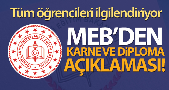 MEB'den Karne Ve Diploma Açıklaması! 1 3338899