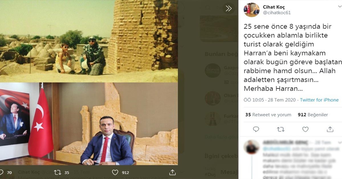 8 Yaşında Harran'a Turist Olarak Gelmişti, Şimdi Kaymakamı Oldu 1 harran kaymakami