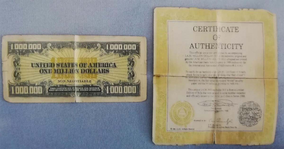 1 milyon dolar banknot ve sertifikası ele geçirildi