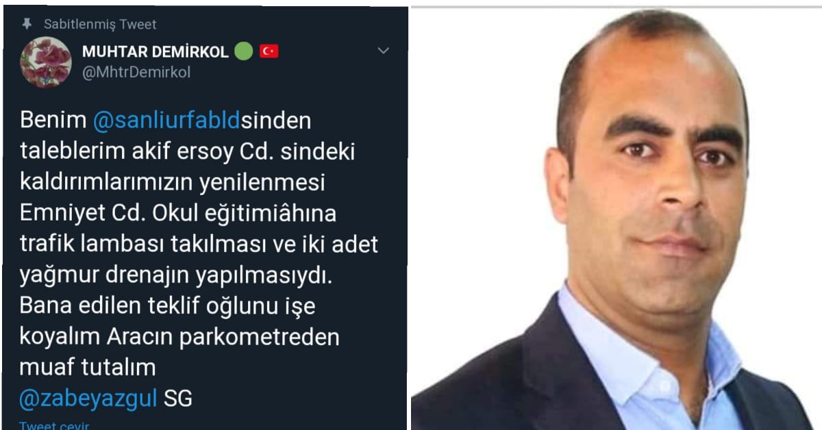 Belediyeden, muhtara ahlaksız teklif! 1 Belediye teklif