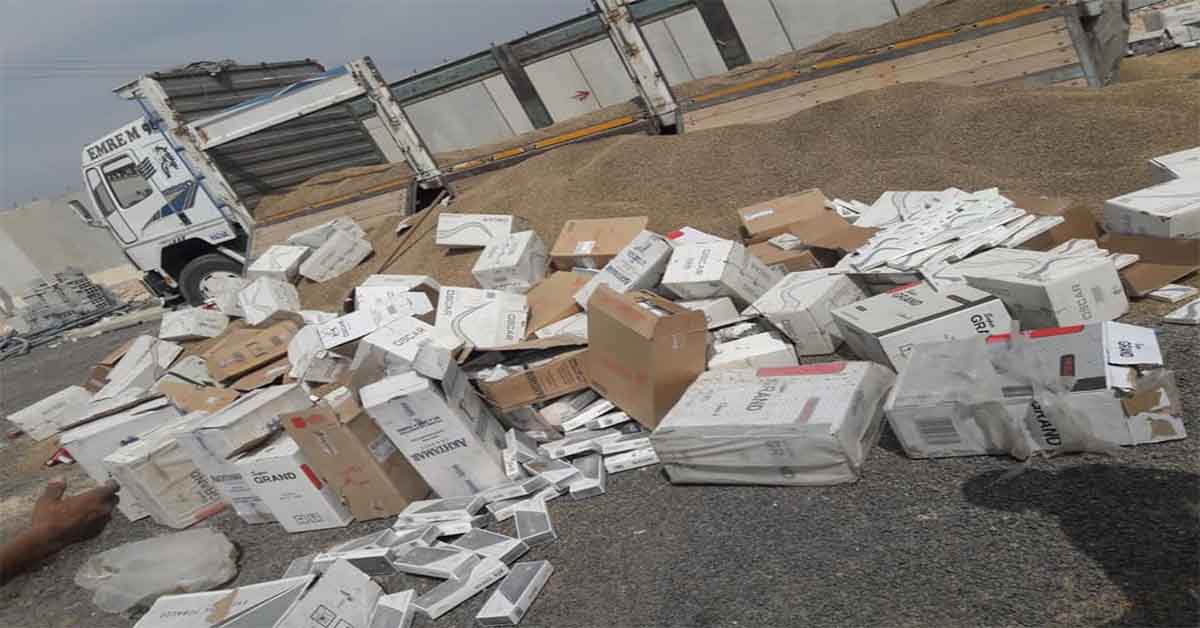 Ceylapınar da 37 bin paket kaçak sigara ele geçirildi
