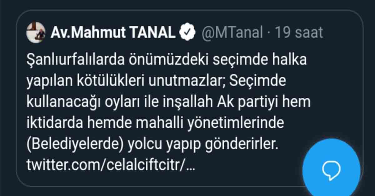 Özşavlı Viranşehir belediyesini HDP den ben aldım 2 TANAL