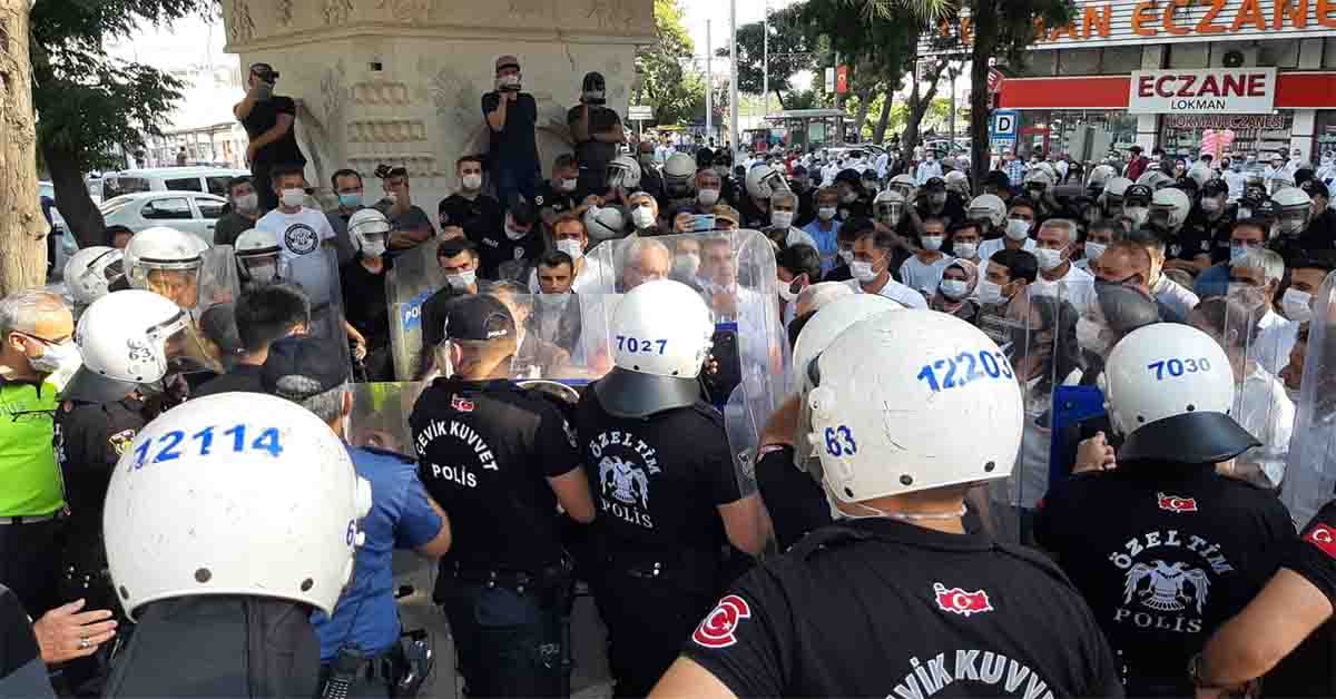Şanlıurfa’da HDP’nin izinsiz gösterisinde 5 gözaltı 1 anlıurfa da HDP nin izinsiz gösterisinde 5 gözaltı