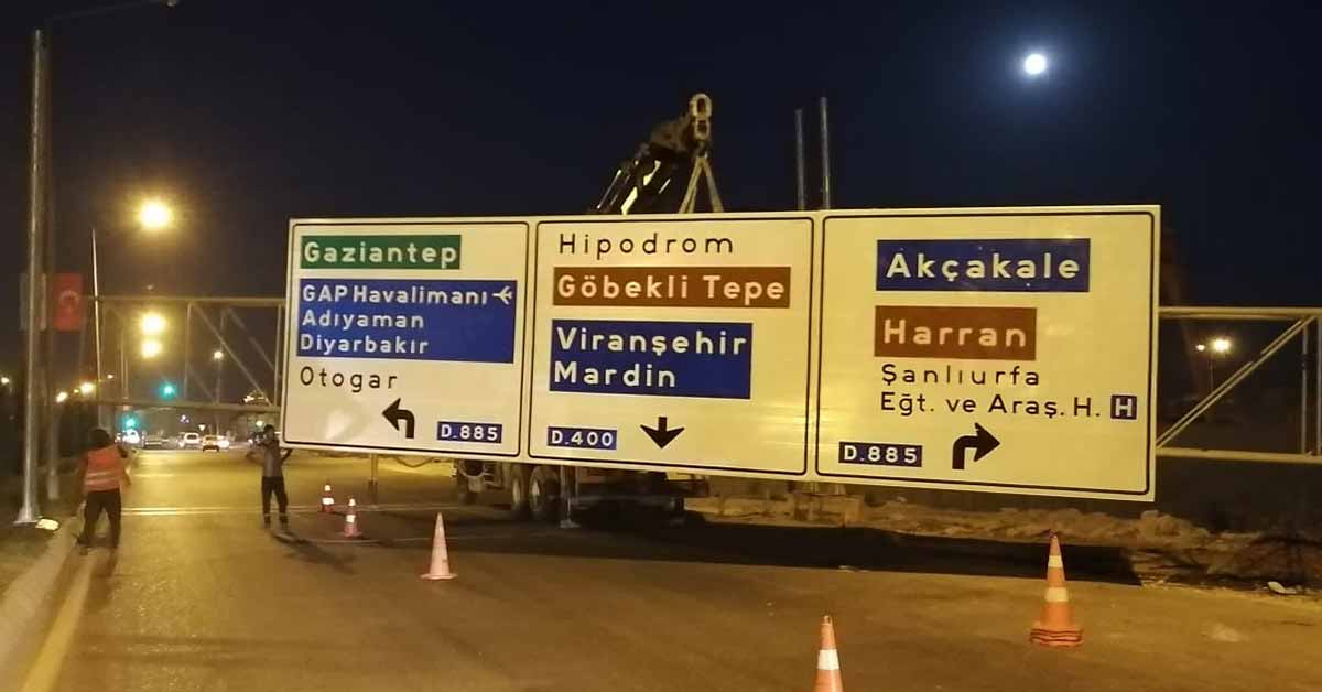 Şanlıurfa yolları tabelalarla donatılıyor 1 Şanlıurfa Tabela