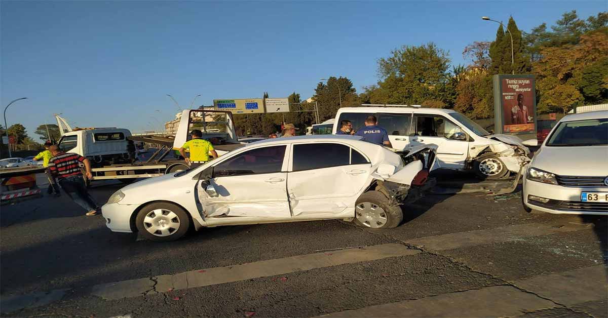 Şanlıurfa’da 5 araç birbirine girdi 1 urfa trafik kazası 5 araç birbirine girdi