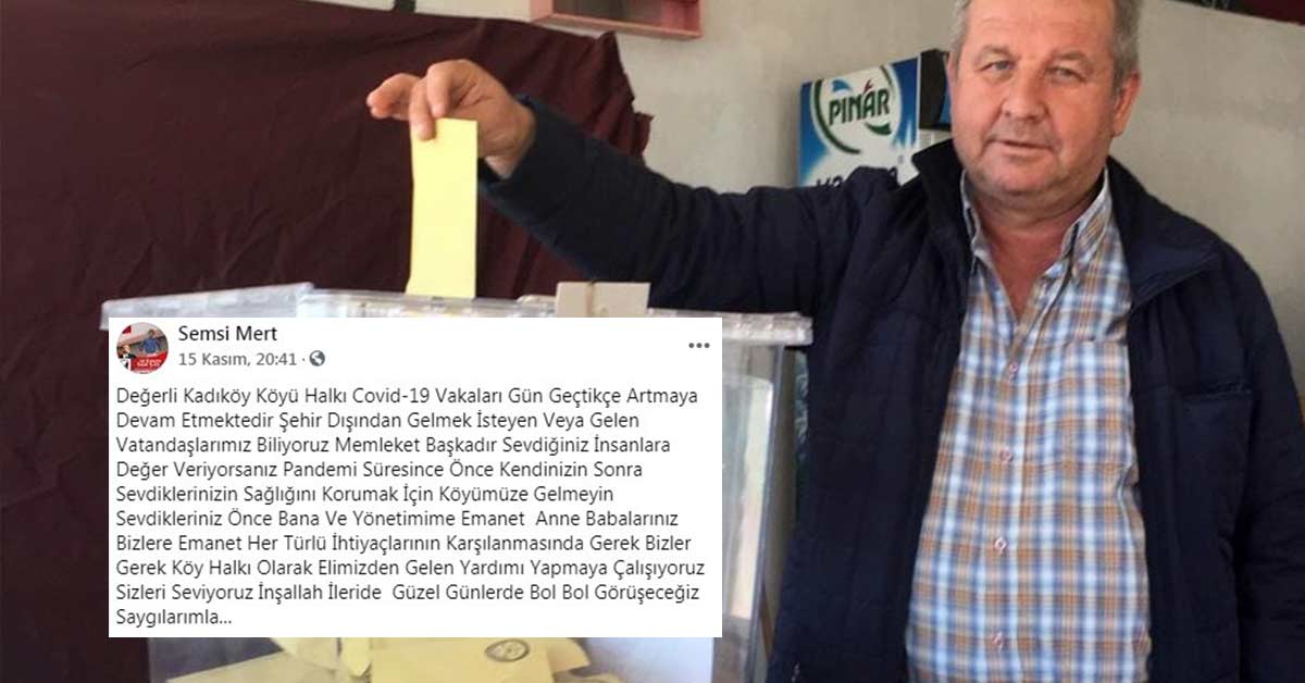 Muhtar paylaştı: 'Köyümüze gelmeyin' 1 muhtar koye gelmeyin