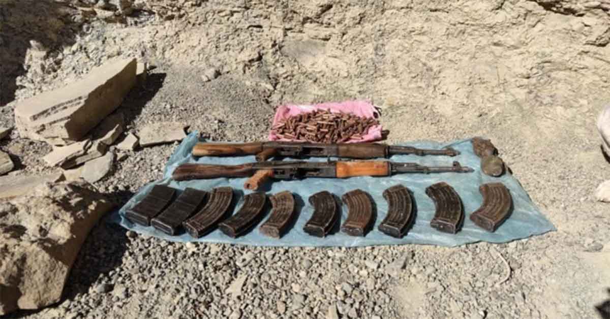 Terör örgütüne ait silah ve mühimmat el geçirildi 1 Terör örgütüne ait silah ve mühimmat el geçirildi