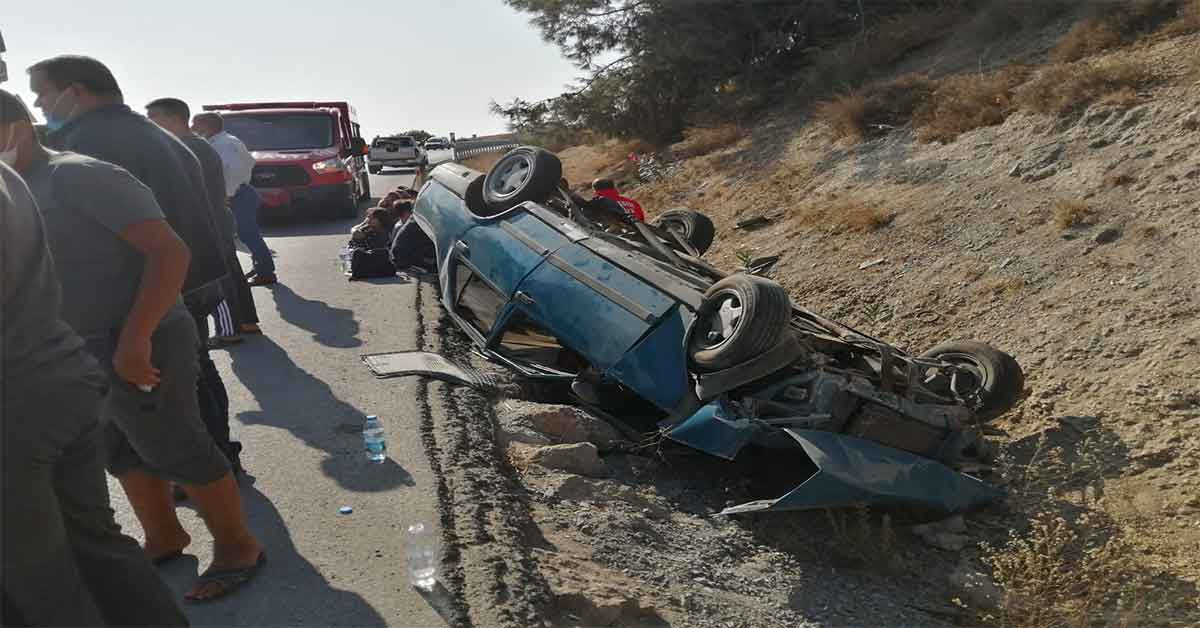 Otomobil takla attı: 6 yaralı 1 trafik kazası