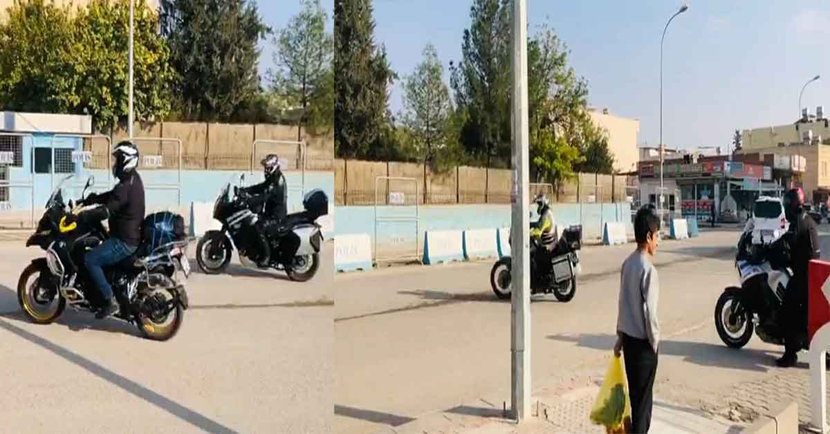 Motosiklet tutkunları Urfa’da sınır hattını gezdi.