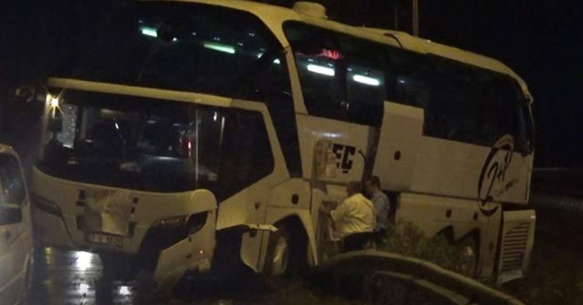 Antep yolunda yolcu otobüsü takla attı! 13 yaralı 3 Yolcu Otobüsü Kaza