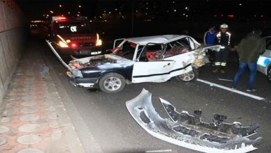 Diyarbakır- Şanlıurfa Yolunda kazaya giden polise otomobil çarptı