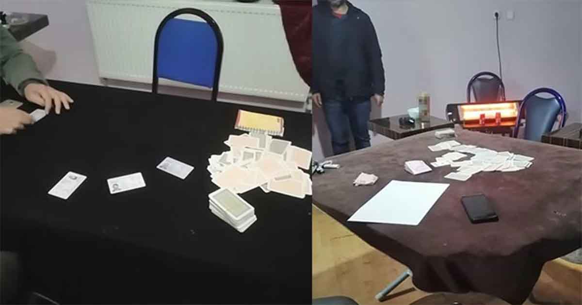 Korona virüsü de hiçe sayarak kumar oynayanlara baskın