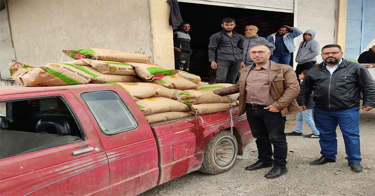 Suriyeli Çiftçilere Bedava tohumluk verildi