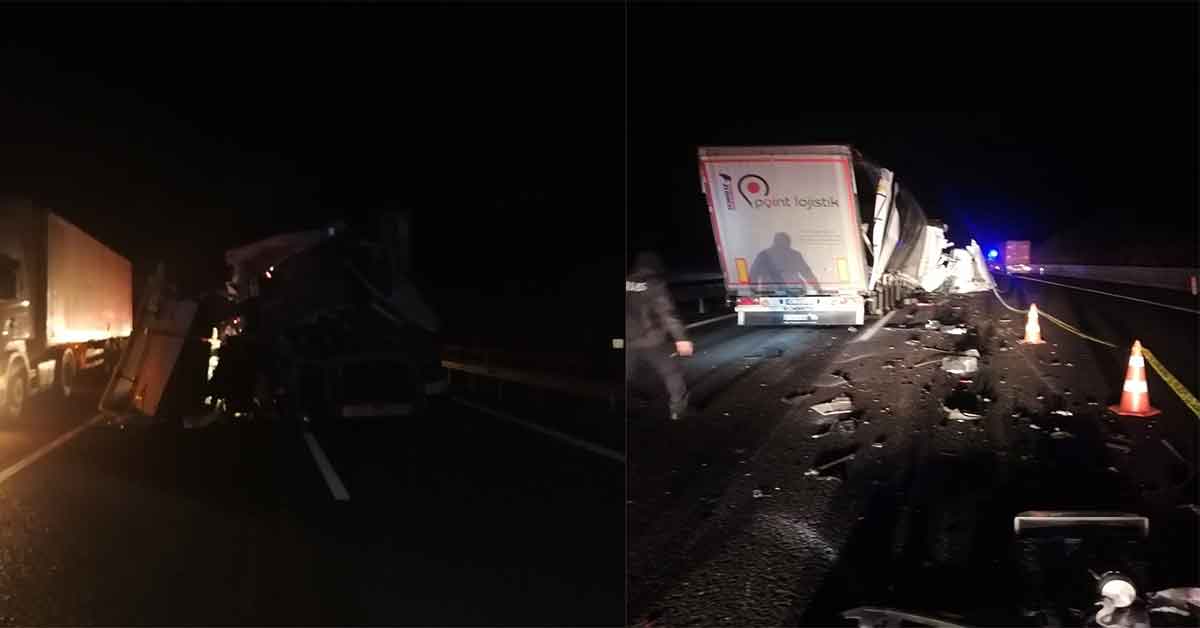 Tır başka tıra çarptı: 1 ölü 1 Tır başka tıra çarptı: 1 ölü