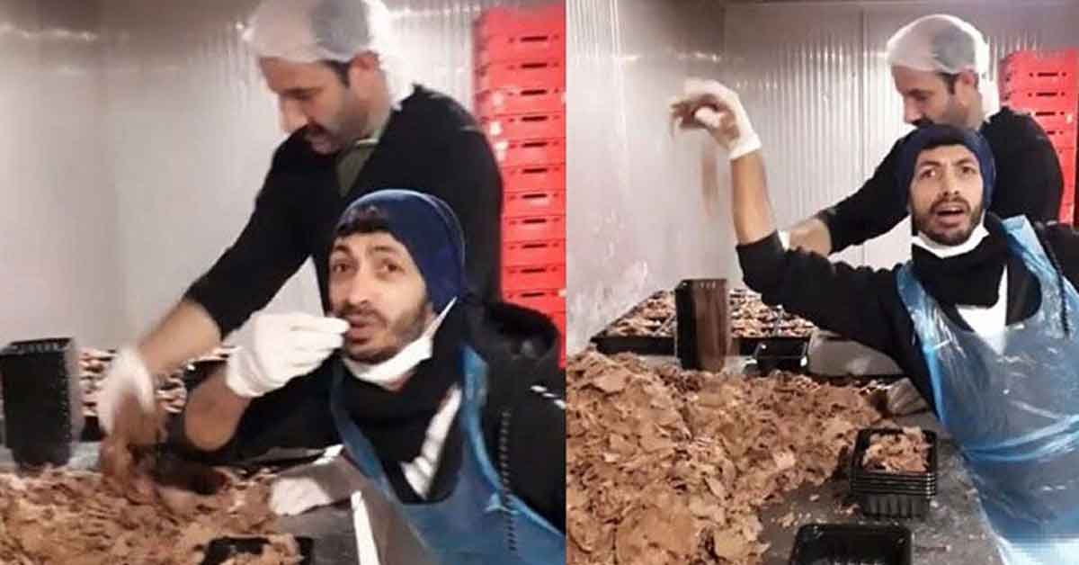 İğrenç Görüntüler! Hazır Döneri Böyle Paketlediler 1 Hazır Döner