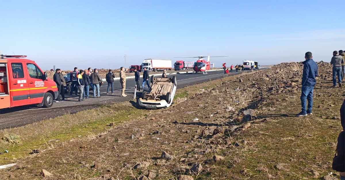 Urfa'da yaralanan kişiye ambulans helikopterde müdahale
