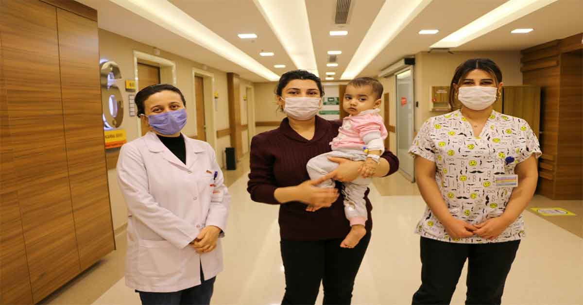 Urfa'da yaşayan Roza bebek antep'te şifa buldu