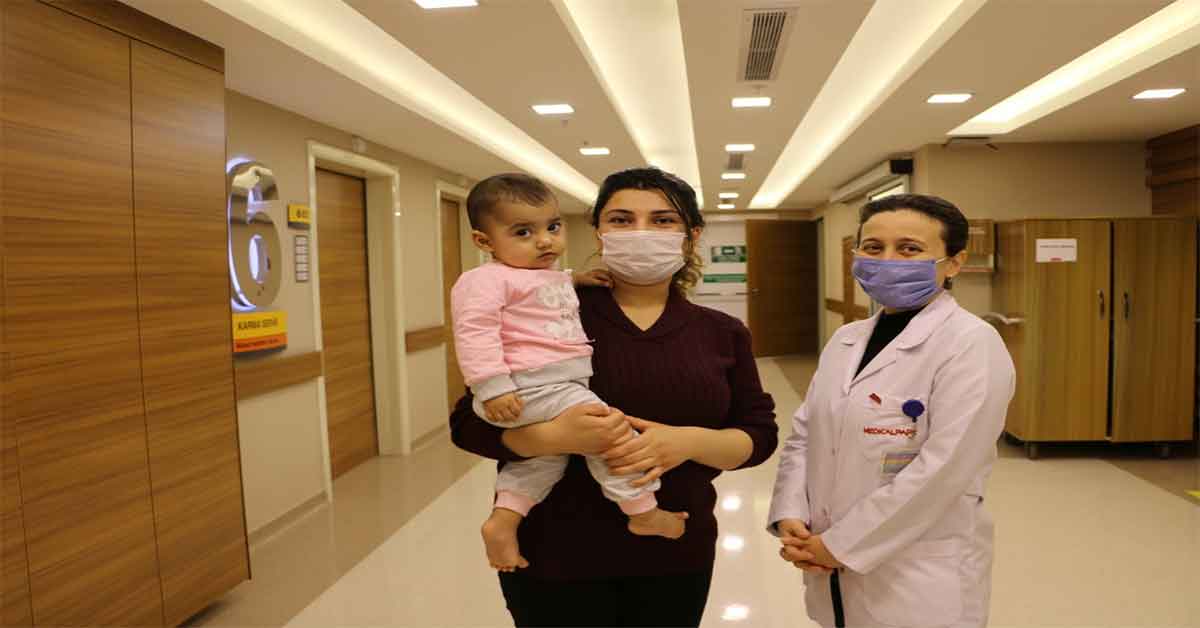 Urfa'da yaşayan Roza bebek antep'te şifa buldu