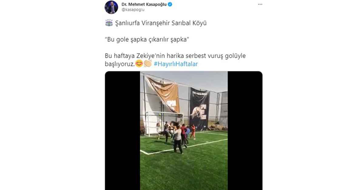 Urfalı Zekiye’nin golünü Bakan Kasapoğlu alkışladı