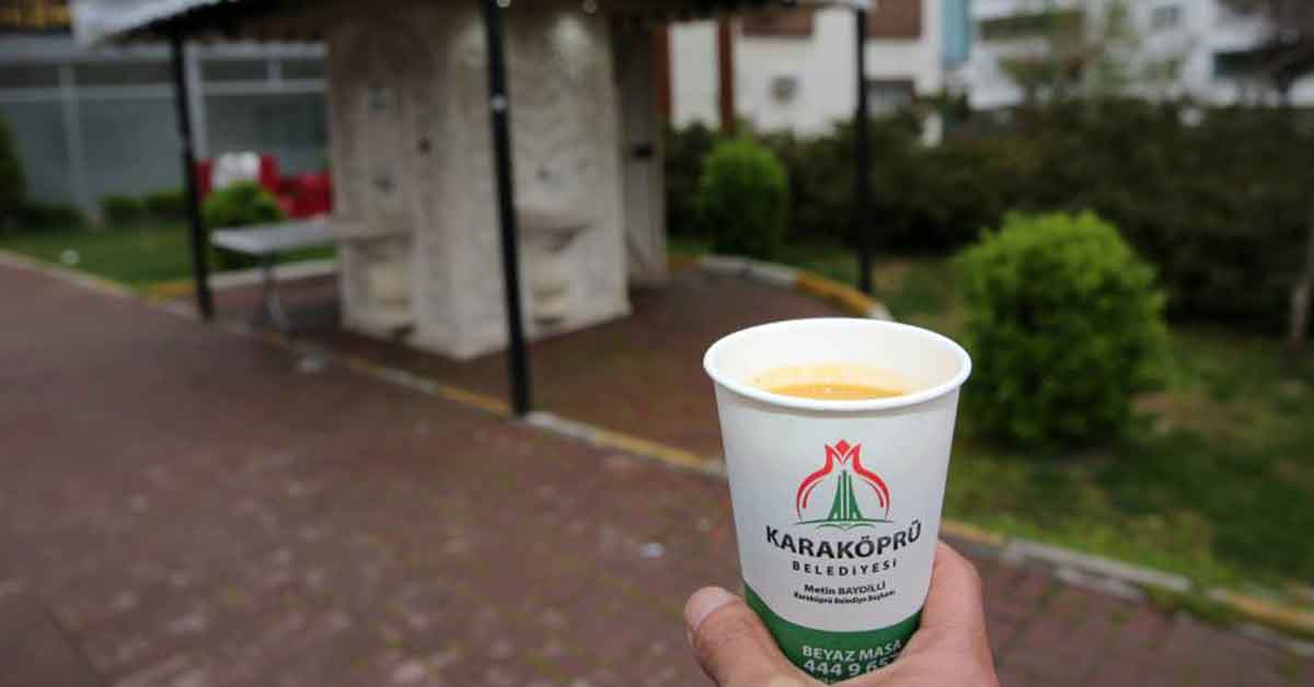 Karaköprü’de su çeşmesinden sıcak çorba akıyor 1 karakopru 2 3