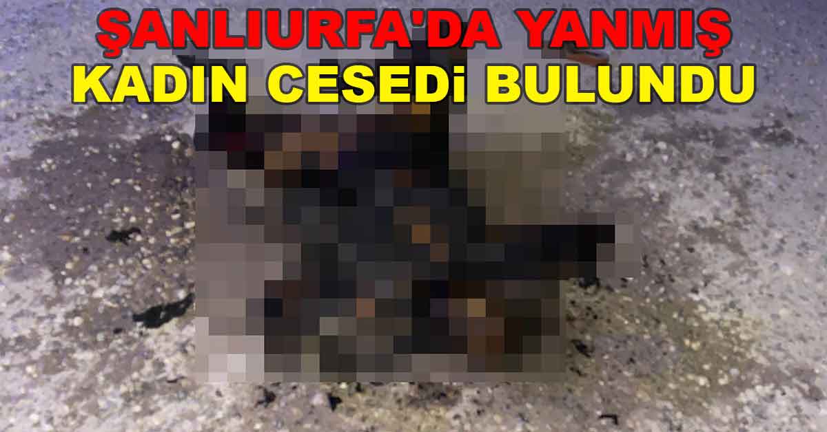 Şanlıurfa'da yanmış kadın cesedi bulundu