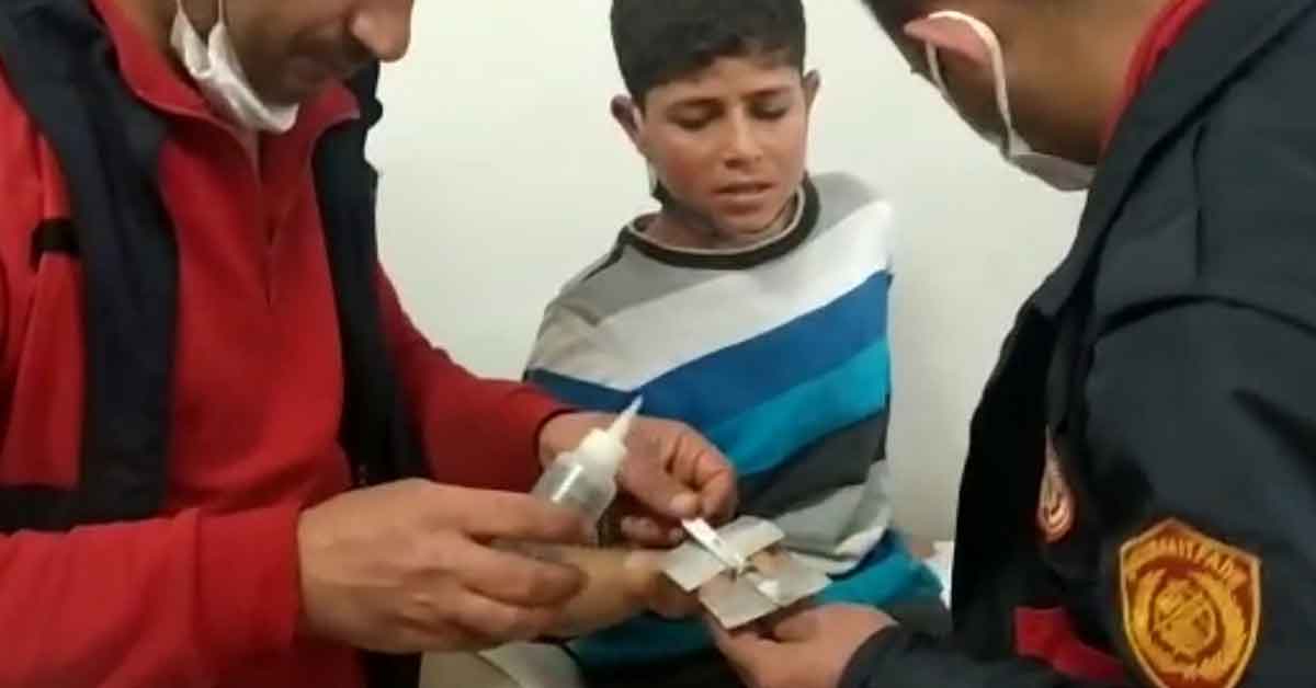 Urfa'da çocuğun parmağındaki yüzük kesilerek çıkartıldı