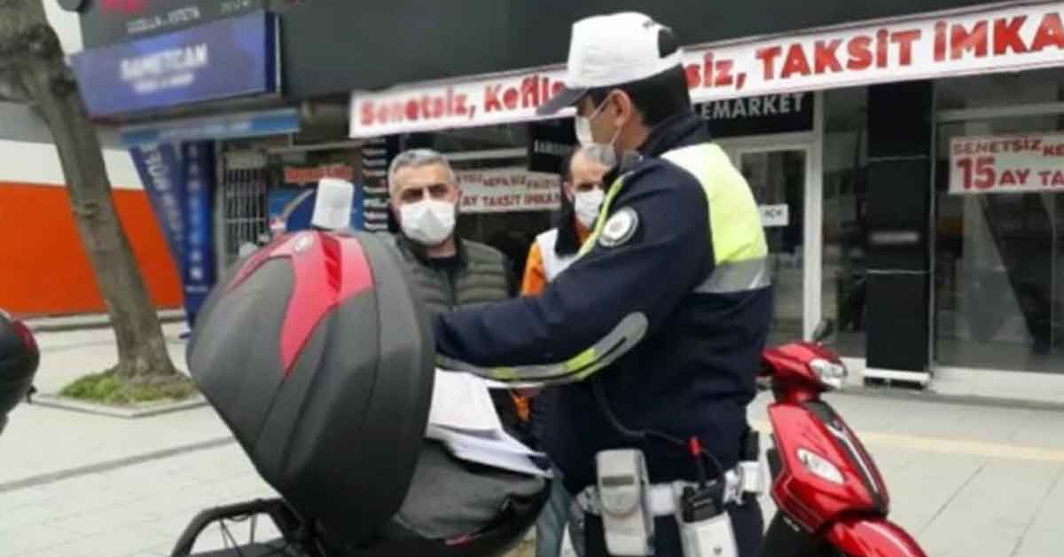 Motosikleti ile izinsiz sokağa çıktı, 5 ayrı ceza yedi 1 Motosikleti ile izinsiz sokağa çıktı, 5 ayrı ceza yedi