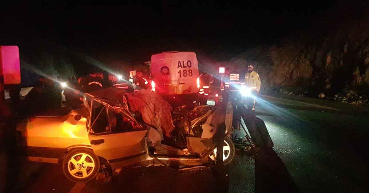 Trafik kazası: 2 ölü, 2 ağır yaralı