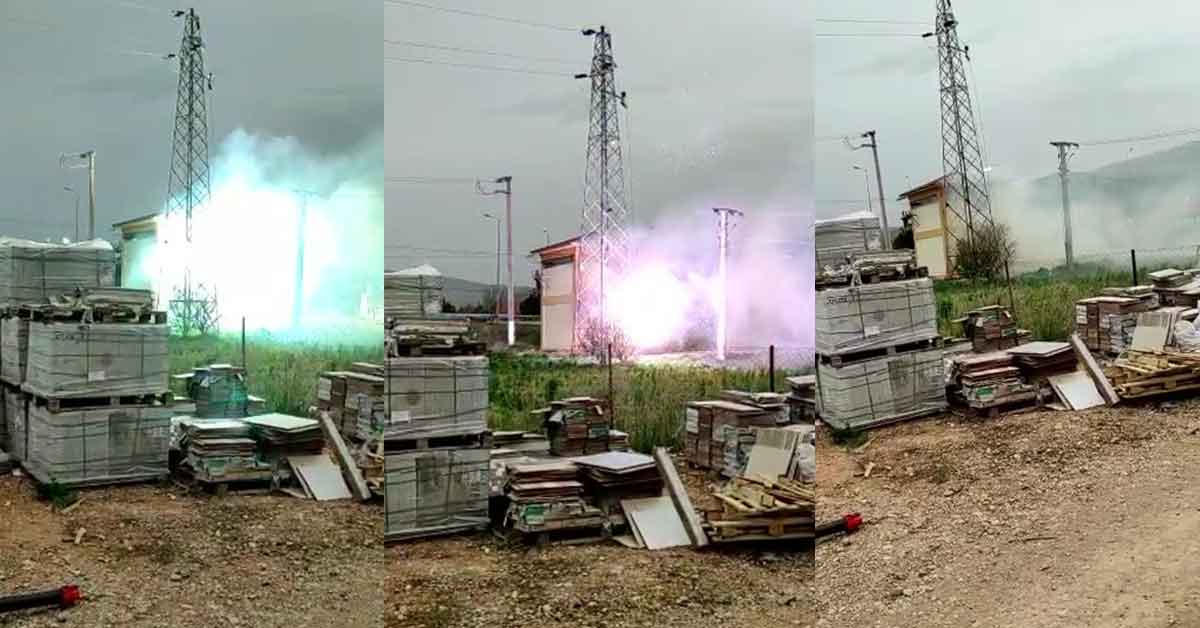 Trafo bomba gibi patladı