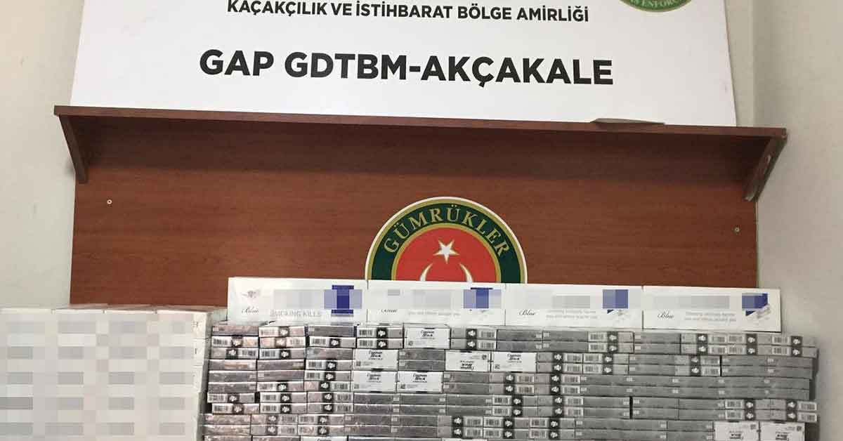 Urfa'da Gümrükte kaçak sigara ele geçirildi