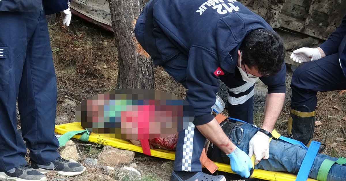 Kız arkadaşı ile tartıştı, minibüsü uçuruma sürdü