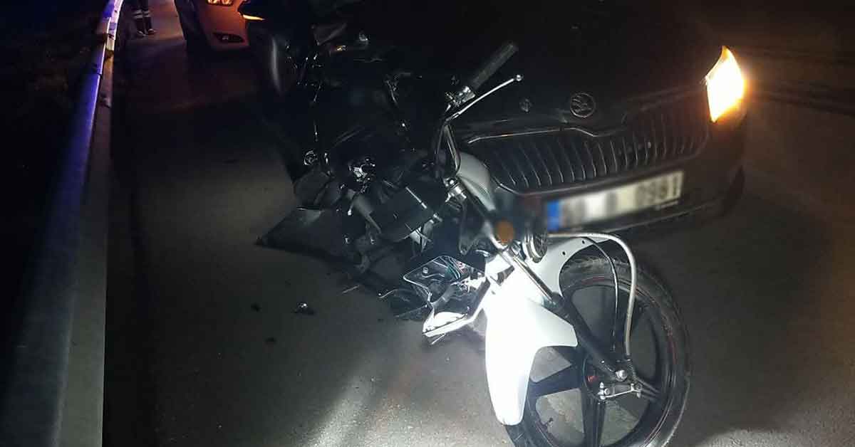 Otomobil motosiklete çarptı: 1 ölü, 1 yaralı