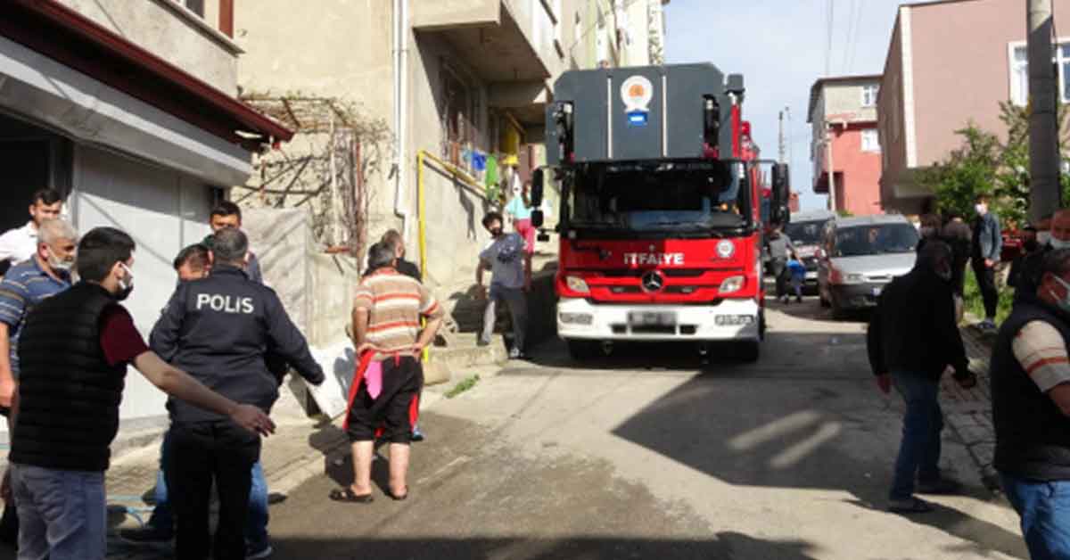Yangına müdahale ederken hastanelik oldu