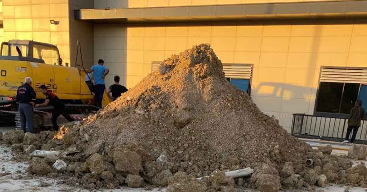 Ceylanpınar Hastane'sinde Göçük kurtarma operasyonu