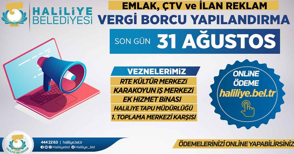 Haliliye'de yapılandırma fırsatı devam ediyor 1 Haliliye'de yapılandırma fırsatı devam ediyor
