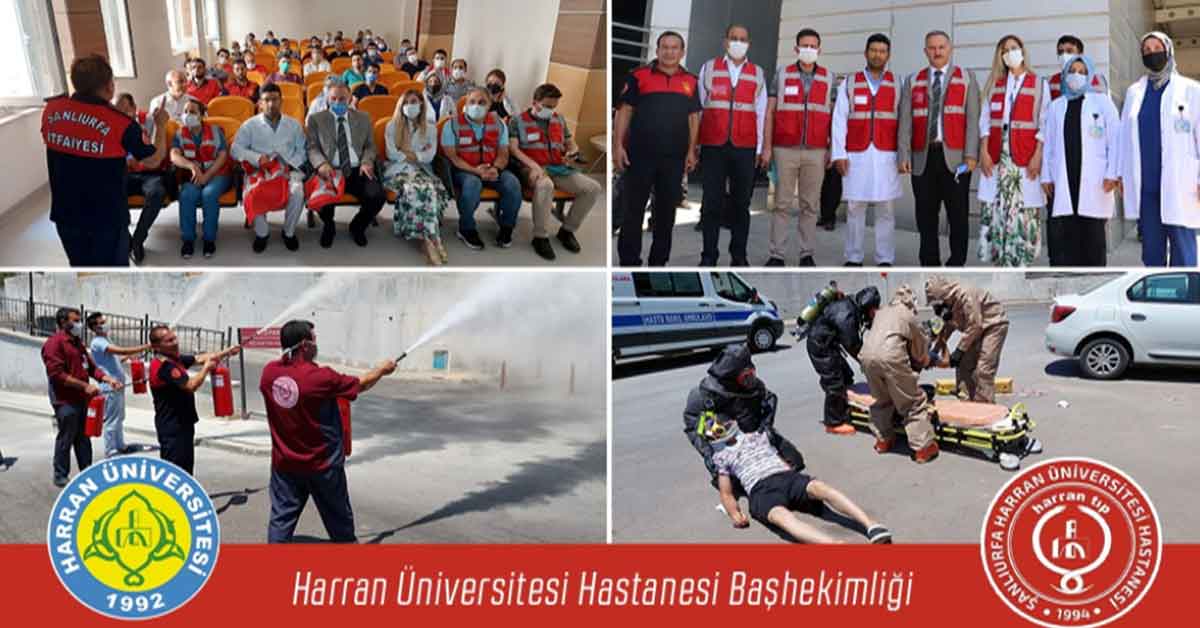HRÜ' Hastanesinde gerçeği aratmayan yangın tatbikatı
