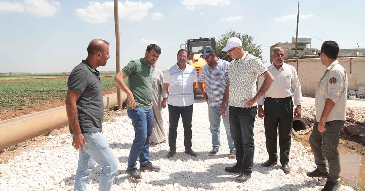 Başkan Kuş, yol yapım çalışmalarını inceledi
