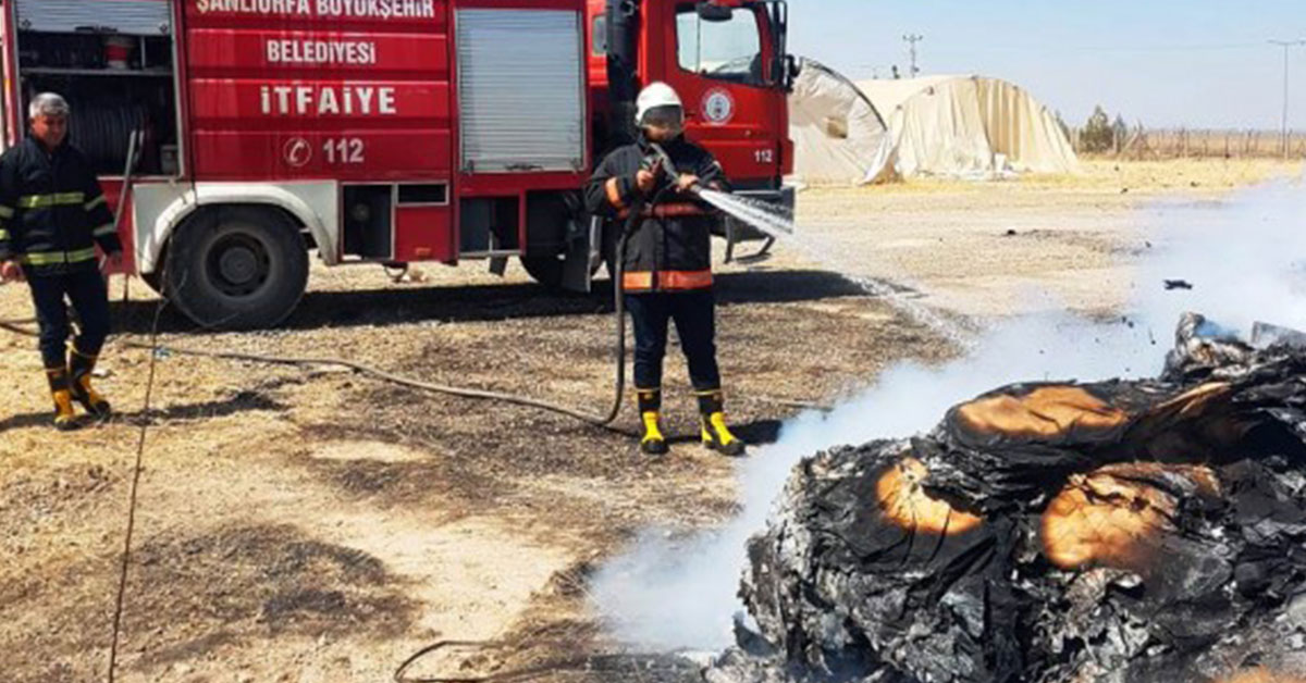 Şanlıurfa Çadırkent'te Yangın 1 yangin cadirkent