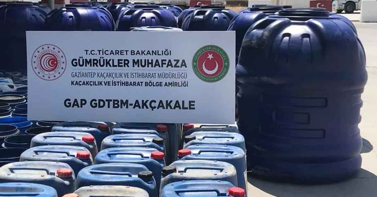 Akçakale Gümrük kapısında 512 tane bidon yakalandı