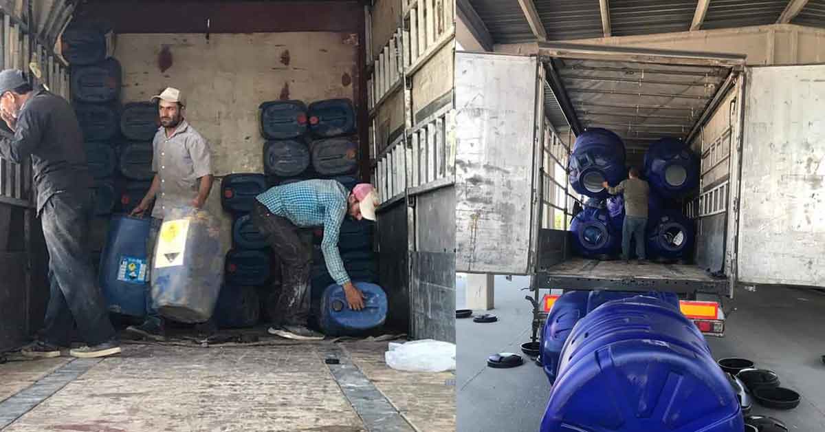 Akçakale Gümrük kapısında 512 tane bidon yakalandı