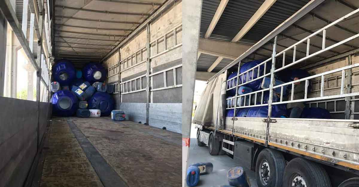 Akçakale Gümrük kapısında 512 tane bidon yakalandı