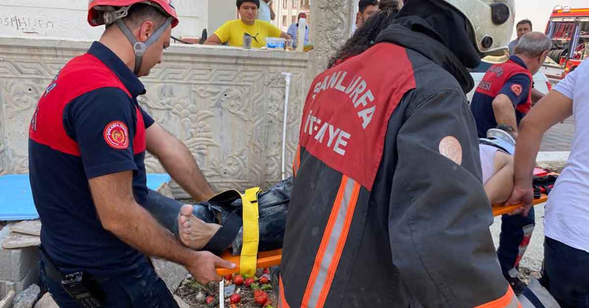 Şanlıurfa'da Bir İşçi İnşaat Çukuruna Düştü 1 insaat isci cukur 1