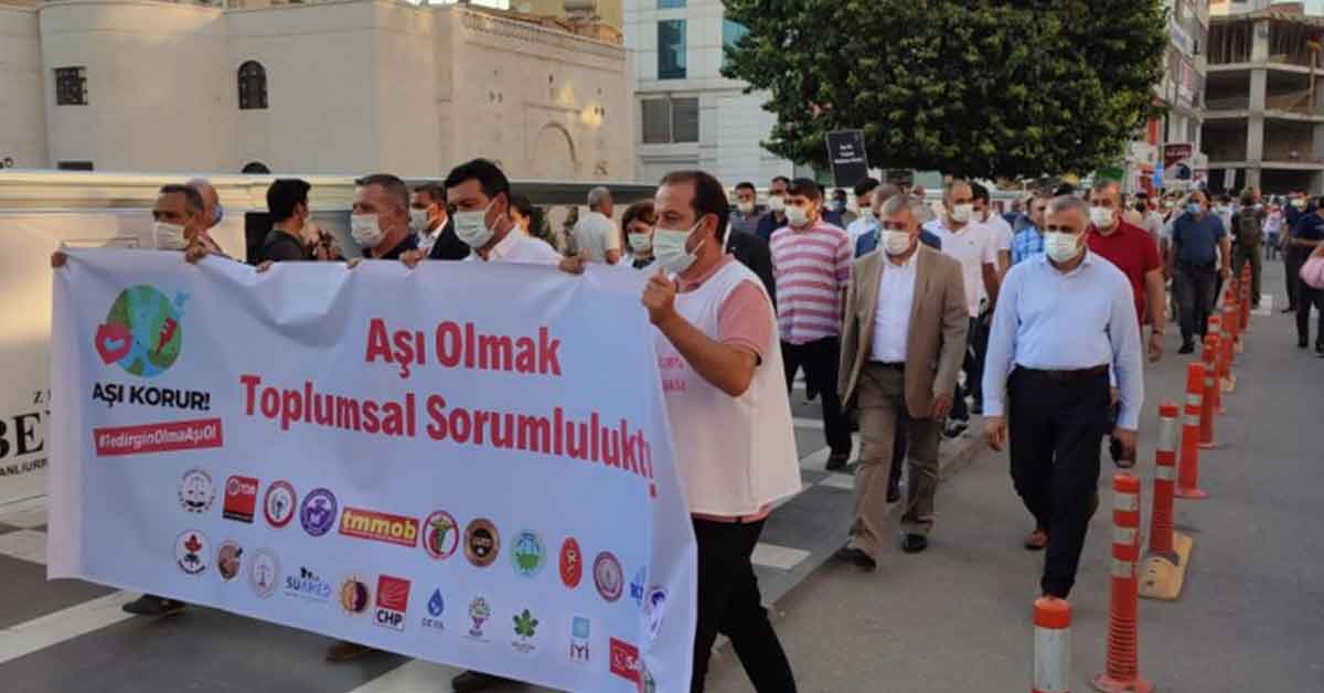 STK'lar ‘AŞI’ için yürüyüş yaptı