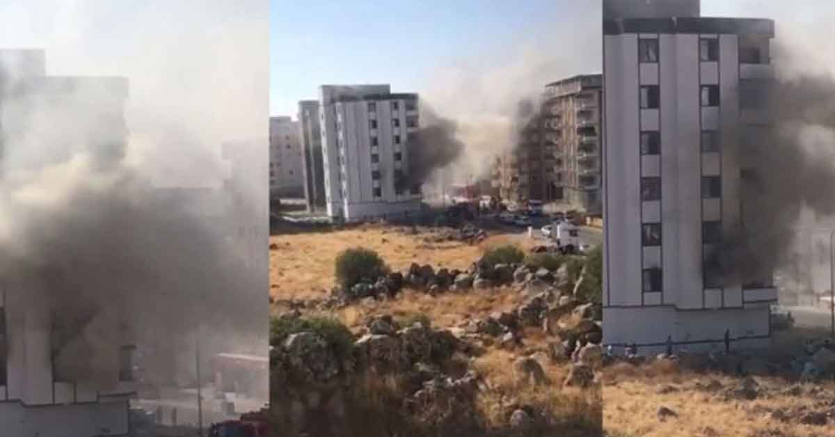 Urfa'da inşaat halindeki binada yangın çıktı!
