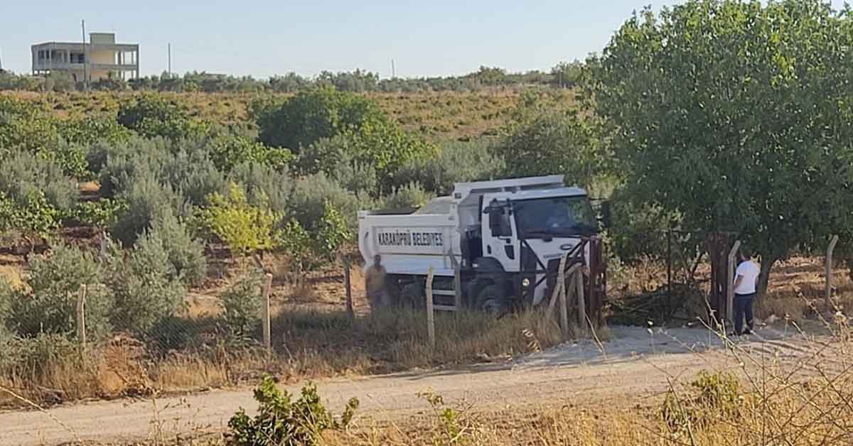 Urfa'da Belediye Bağ Evine Kum Döktü