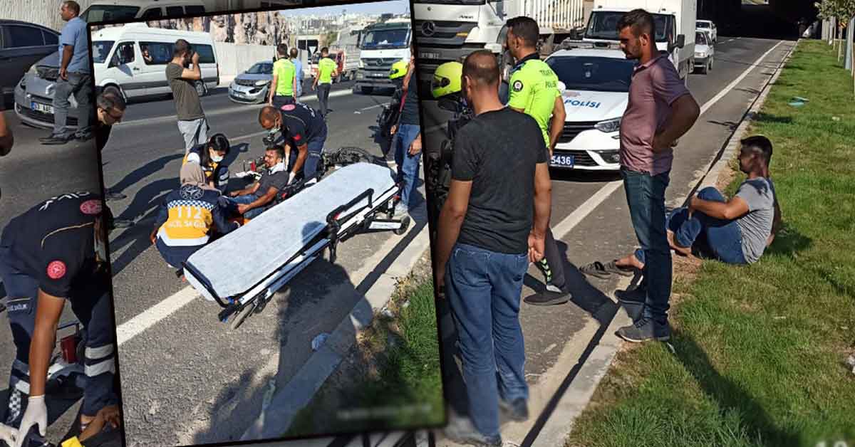 Urfa'da Otomobil motosiklete çarptı: 1 yaralı