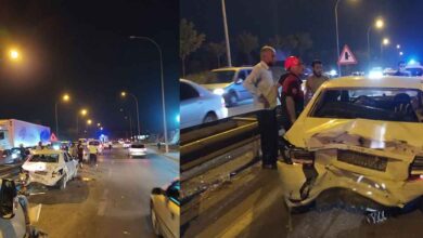 Urfa'da 5 araç birbirine girdi: 2 yaralı