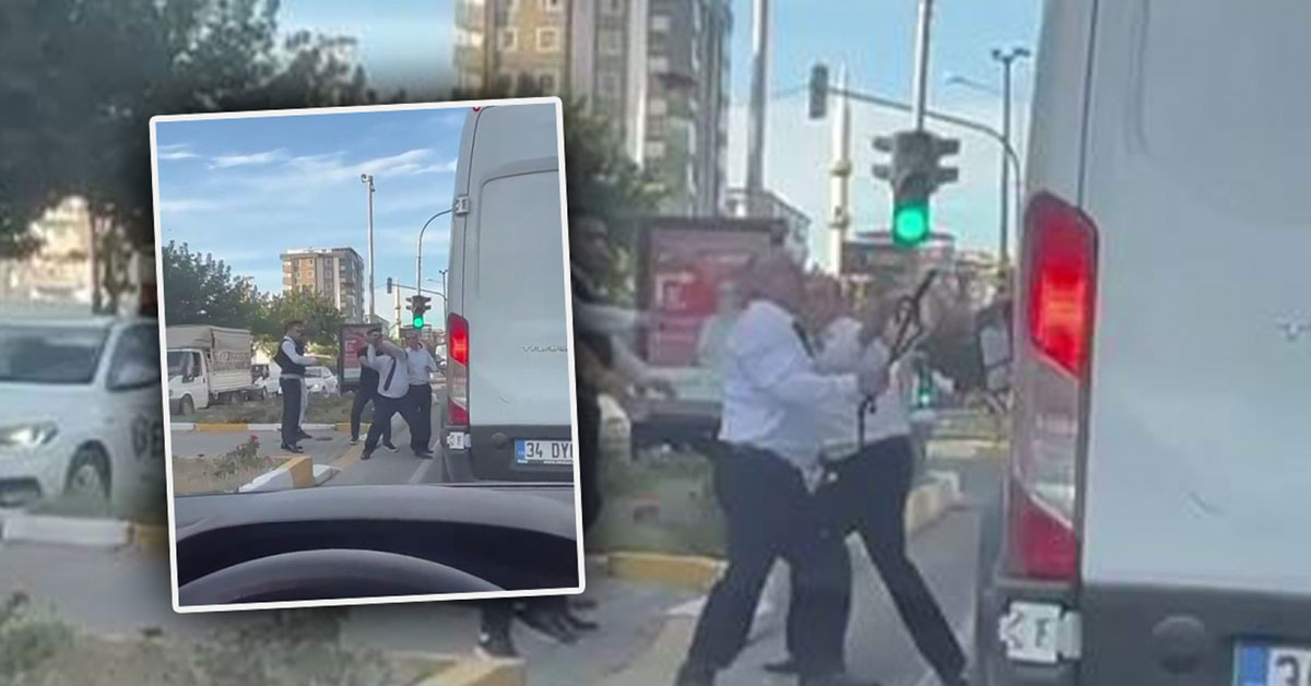 Urfa'da Şoförler taşlı sopalı kavgaya karıştı 1 kavga urfa yolu