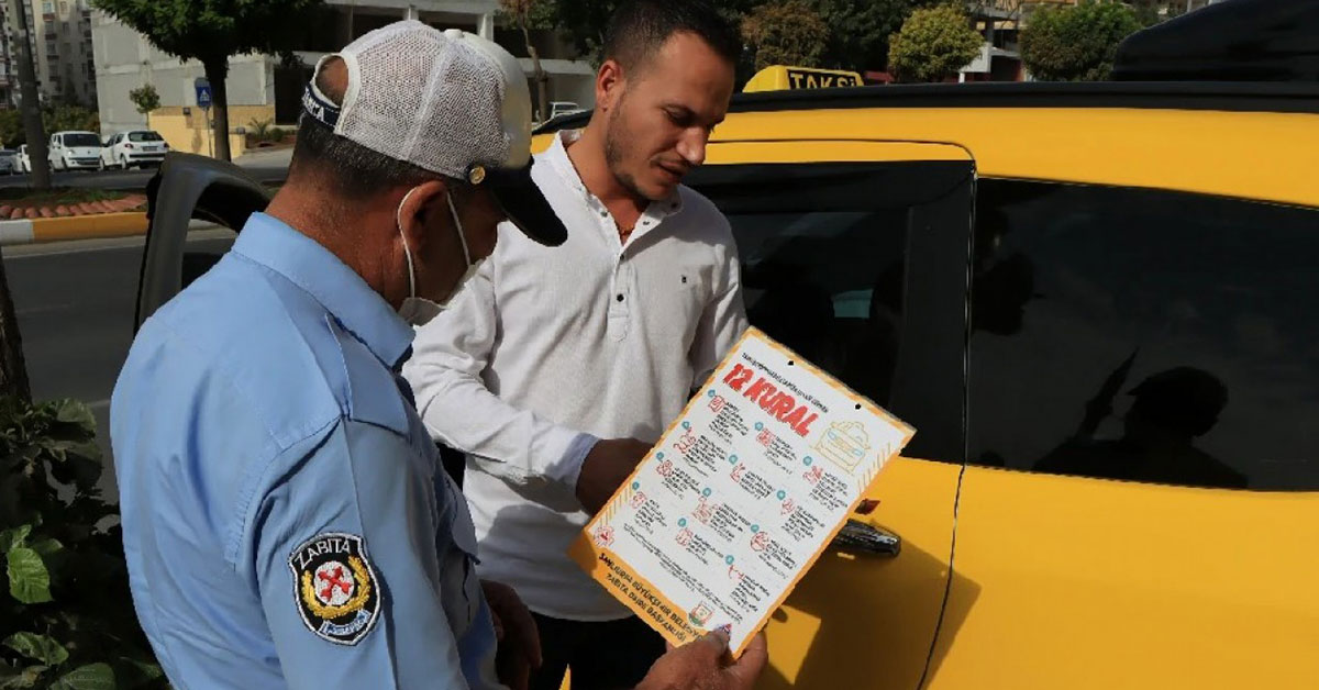Şanlıurfa'da Taksi Sürücülerine 12 Kural Anlatıldı 1 taksici urfa